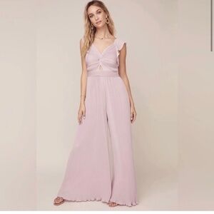 ASTR Golden Hour Lilac Pleated Jumpsuit Size SM
